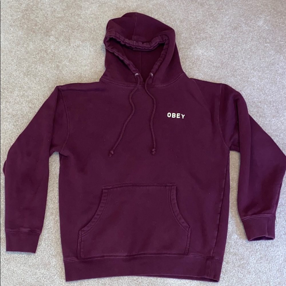 Obey maroon hoodie